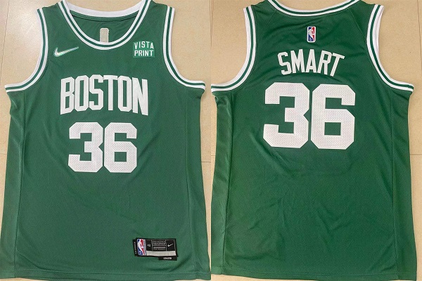 Men's Boston Celtics #36 Marcus Smart Green Stitched Basketball Jersey